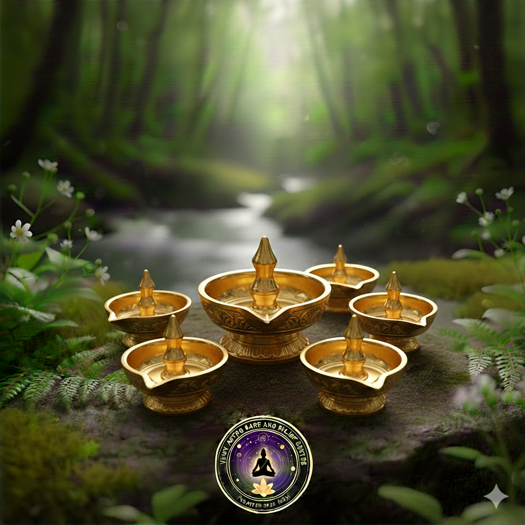 Brass Diya Set (5 pieces)